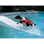 Provides all animals- dogs, cats, ferrets, as well as wild animals or critters- with a way out of their water entrapment. Made of strong, lightweight, blowmolded polyethylene that is chemical and uv resistant. Deck and assembly hardware included, except f