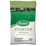 Scotts Starter Fertilizer is great to apply when planting seed, sod, sprigs, new lawn plugs or over-seeding. Specially formulated to nurture seedlings, giving them a strong start. It won't burn - Guaranteed! Size: 5,000 sq. ft.