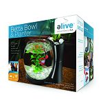 .75 gallon clear glass bowl Easy setup guide Plant area with drain hole Water collection cup Usb power port Led lighted bowl base, built in 4 hour light timer