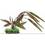 Natural elements plants were designed to make your aquarium look stunning and keept your fish happy and healthy Creates a more natural look in your aquarium Features a weighted resin base that makes it easy to anchor plants in your gravel Decorating your