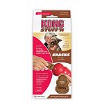 Stuff your dog's Kong with this all-natural treat and keep him busy and content for hours trying to retrieve it. Hard, crunchy treats are specially shaped to fit inside your dog's Kong. Just squeeze the Kong and insert the large end of the Liver Snaps tre