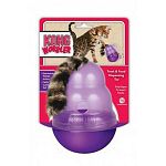 Provides great mental and physical stimulation for the household cat. With its entertaining wobbling action the cat wobbler makes playtime fun and rewarding by dispensing small treats. Used as a mealtime feeder, it slows rapid eating and helps fight bored