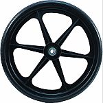 Solid foam filled worry free tire Replacement tire for any cart with a 5/8 diameter axle Black nylon poly blend wheel