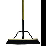 Tough, industrial broom with medium-stiff poly bristles Resists most acids, petro-chemicals and cleaning solutions Preferred by contractors, landscapers, in grain elevators and factorires Made in the usa