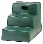 Sturdy 3 step equine mounting block by Horseman s pride, high density polyethylene with built-in handle for easy lifting. Three 10 inch wide steps. 21 H x 18 3/4 W (inches). In navy, royal, brown, hunter green, red or maroon.