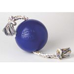 This ball on a rope can be thrown, kicked, carried and tugged. The rope can be pulled back and forth through the flexible ball, but never out. The Romp-n-Roll can float and it is made to be extra durable so the fun lasts and lasts.