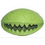 The Monster Mouth Treat Dispenser and Dog Toy combines two of your dog s favorite things in one fun toy, a treat dispenser and a fun, durable bouncing toy. This toy is designed to bounce unpredictably, making it hard and rewarding to catch.