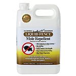 Coverage: 40,000 square feet. Liquid Fence repellent is formulated to coat earthworms and tender roots, the main sources of food for moles. This creates an undesirable meal, forcing these nuisances to look elsewhere for food.