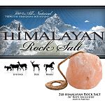 Our salt blocks are mined from ancient deposits in the Himalayan Mountains - pure and full of minerals. With the Himalayan Horse rock salt lick, you receive 200 million years of accumulated energy plus many of the natural minerals needed by your horse.
