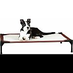 A fleecy, comfortable, self-warming pet cot - material returns a pet s body heat Holds up to 150 pound dogs