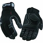 Synthetic leather palm xtremegrip reinforcing and gripping material on palm and fingertips heatkeep full sock thermal lining aquanot waterproof lining Rubber hook and loop pull strap for wrist closure