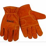 Designed especially for fencing and other tough jobs Durable and pliable split cowhide Reinforced palm Keystone thumb
