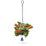 The Super Pet Veggie Basket for Small Animals is made for keep fresh vegetables from touching your pet's cage floor. Helps to keep vegetables from touching pet waste and more. Easily clips on a wire cage. Size is 3.75