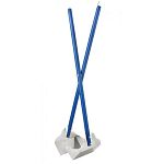 For use in the removal of animal waste around gardens, yards and streets. Two wrap around scoops made of rust resistant aluminum. Painted wooden handles. Overall length is 32