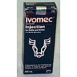 Ivermectin - Highly effective against roundworms, lungworms, grubs, lice and mange mites in cattle and swine. Cattle DOSAGE: 1 ml per 110 lbs. of body weight, SQ. Swine DOSAGE: 1 ml per 75 lbs. of body weight, SQ.