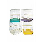 This economy cage by Prevue will make a great home for your parakeet, cockatiel, or other small-medium bird. Sold in a case of 4 and perfect for homes with multiple birds. Comes in assorted colors and includes cups and perches.