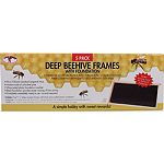 Includes five 9.25 deep wooden frames with black wax-coated plastic foundation Fits a 10-frame standard langstroth hive Frames made of unfinised pine Black foundation provides easier viewing of hive activity Completely assembled, ready to use - no tools