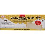 Includes five 6.25 inch medium wooden frames with natural colored, wax-coated plactic foundation Fits a 10-frame standard langstroth hive Frames made of unfinished pine Wax-coated, natural-colored plastic foundation installed Completely assembled, ready t