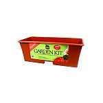 Contains 4 each mfg# 1010036 Each garden kit contains a free red mulch cover,4 piece system, fertilizer, dolomite and casters. Holds up to 2 cubic feet of peat Poor soil conditions and small backyards are no match for the earthbox gardening system Easy to