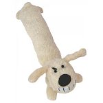 Loofa Dog Toy - Number One Best Seller - as seen on TV! This funky style pet toy can be used as a retriever and a back scratcher. Either way, this toy will be your pet's favorite snuggly companion. Each Loofa Dog has a squeaker for additional interest.