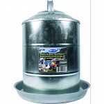 Double wall waterers unique design uses vacuum to maintain constant water level Top has handle and locks into place making waterer easily portable Wide mouth opening for easy filling and clean out