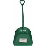 Virtually indestructible one-piece injection molded polypropylene shovel Non-corrosive and won t scratch metal or paint on grain carts and work surfaces 30 inch shaft, deep bucket and comfortable grip make this shovel ideal for scooping and trasferring he