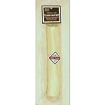 American Dog Clear Basted Rawhide Rolls are made with a clear baste, so they won t stain your carpet or furniture. Made in the USA. Cowhide is from cattle grown in the USA. Available in chicken, beef and peanut butter flavors. Size is 10 inches long.