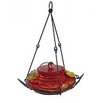 The Garden Hummingbird Feeders are made of beautiful, hand-blown glass and feature Easy Fill & Clean feeders that have 4 inch wide openings for easier filling and cleaning - Removable flowers, lid, and decorative hanging basket/perching ring.