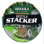 Birdola's Beetle Stacker Seed Cake is a tightly packed collection of seeds and freeze dried beetle larvae that will be sure to attract insect-eating birds that don't come to regular seed feeders.
