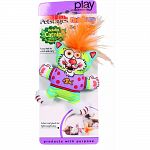 Catnip filled toy is soft, lightweight, quiet and entertaining for cats Innovative toys for cats that are active at dawn or dusk Addresses cat s acute nocturnal instincts to help them hunt at night Helps provide safe, appropriate activities while exerc