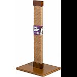 32 3/8 inches tall to allow cats to get a full stretch while exercising paws and grooming nails Durable jute wrapped posts encourage scratching Alleviates destructive behavior to household objects Attractive finishes blend with your home decor
