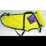 U-shaped buoyancy collar keeps your dogs head above water. Ergonomic fit prevents twisting, stepping or swimming out ofthe vest. Tail to collar zippered opening for easy on/off use. Specially placed assistance handles. Bright vest colors for added visibil