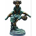 This antique finish sculpture has a timeless charm that captures the innocence of childhood The intricate detail of these children is sure to bring a whimsical playfulness to your garden or deck Made of polyresin and stone powder with an antique finish