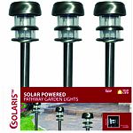3 inch diameter silver tone decorative garden lights Great for use in flower beds, along pathways, and driveways Ul listed