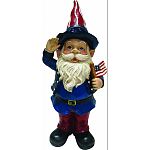 Showcase your patriotic spirit with this americana gnome This charming guy welcomes visitors with a friendly salute The painted polyresin brings this piece to life Weather-resistant design is suitable for indoors or outdoors