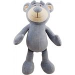Organic cotton plush bear dog toy with squeaker Provides a healthy alternative for your loving companions and promotes safe and fun play! Certified non - toxic Natural cotton fabric - low eco impact dye process Environmentally friendly Filled with recycle