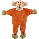 Organic stuffless crinkle monkey dog toy Provides a healthy alternative for your loving companions and promotes safe and fun play! Certified non - toxic Natural cotton fabric - low eco impact dye process Environmentally friendly Filled with recycled fiber