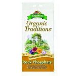 Organic Traditions Rock Phosphate consists of a natural rock mined from phosphorus-rich deposits. The rock is washed free of clay impurities and heated to remove moisture. This pure, mined phosphate rock contains 32% total phosphate.