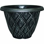 Poly resin of dynamic design planter series provides a sturdy product that is light weight and uv protected. Finish provides a long lasting, protective finish that is resistant to fading, scratching and chipping.
