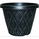 Poly resin of dynamic design planter series provides a sturdy product that is light weight and uv protected. Finish provides a long lasting, protective finish that is resistant to fading, scratching and chipping.