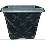 Poly resin of dynamic design planter series provides a sturdy product that is light weight and uv protected. Finish provides a long lasting, protective finish that is resistant to fading, scratching and chipping. Lightweight and portable design makes this