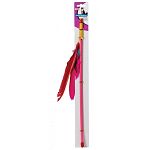 This feather teaser toy by Ethical is designed to give your cat hours of fun and enjoyment. Wand is 18 inches long and makes playing with your cat easy. Your cat will love the interactive play.