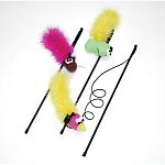 This fun Feather Boa Wand by Ethical is great for any cat. Soft feathers dangle on a catnip filled toy to tease and entice your cat. Great for interactive play with your cat. Bright colors catch your cat's eye. Comes in assorted colors.