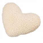 Natural fleece toy with squeaker.