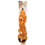 Stuffing free dog toy with stretchy, bungee body. Satisfies your dog s natural hunting instinct. Realistic, stuffing free design provides a flip flopping action that dog s love. Stretches up to 36 inches long! Contains 2 squeakers.