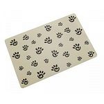 Designer Paw Print Pet Placemat is a fun placement made by Ethical to keep your pet's eating area neat and tidy. Easy to clean and use. Just wipe with warm soapy water, rinse and place food and water dishes on top. Adds character to your pet's eating area