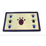 This placemat will protect your floors from spills and messes. Matching bowls complete the ensemble for fun, fashionable pet diningware. Size: 20.25 x 11.25 inches