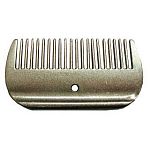 This sturdy Aluminum Mane Comb is made especially for combing through your horse's mane hair. Made of aluminum, this comb won't rust and will look great for many years. Ideal for braiding horse hair. Size of comb is 4 inches long.