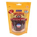 100 percent natural. These soft moist treats have a smoky flavor and smell delicious. Wonderful taste of real chicken that dogs love. 4 ounce resealable bag.