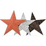 Metallic stars 24 inch assortment of white, black, and red Made in the usa with care by skilled craftsman